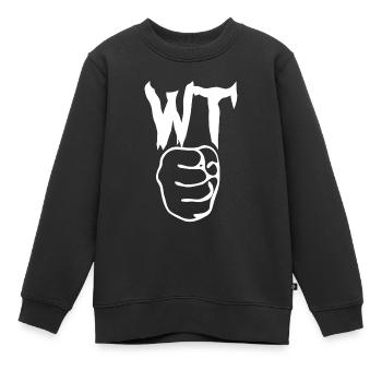 WingTsun Wing Chun Chung Faust Wing-Tsun - Kinder Premium Organic Sweatshirt - Schwarz - Vorne - AI Model Kid Female (0cm)