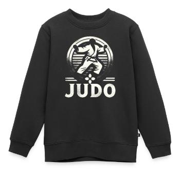 Kampfemblem der Judo-Meisterschaft - Kinder Premium Organic Sweatshirt - Schwarz - Vorne - AI Model Kid Female (0cm)