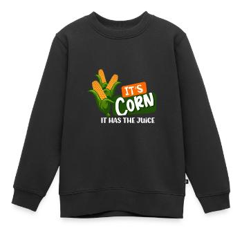 Mais für immer, es ist Mais, es hat den Saftmaissa - Kinder Premium Organic Sweatshirt - Schwarz - Vorne - AI Model Kid Female (0cm)