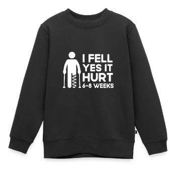 Je suis tombé. - Sweat Premium enfant bio - noir - Devant - AI Model Kid Female (0cm)