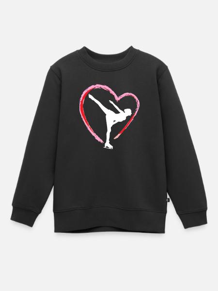 Eiskunstlauf Eiskunstläufer Eislaufen Schlittschuh - Kinder Premium Organic Sweatshirt - Schwarz