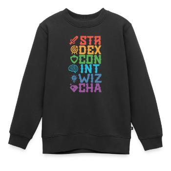 Jeu de rôle RPG - Sweat Premium enfant bio - noir - Devant - AI Model Kid Female (0cm)