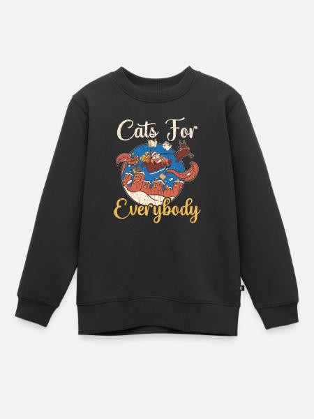 Chats pour tout le monde Noël Père Noël Kitty - Sweat Premium enfant bio - noir