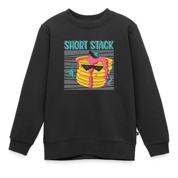 Short Stack Pancake Lover Petit déjeuner Food Food - Sweat Premium enfant bio - noir - Devant - AI Model Kid Female (0cm)