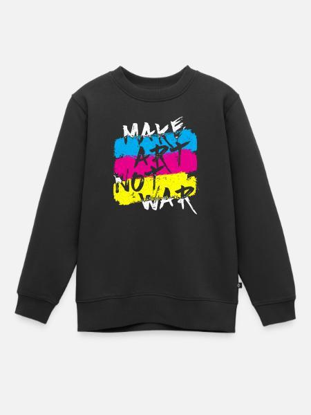 Make Art Not War Graffiti Spray Street Art Dessin - Sweat Premium enfant bio - noir