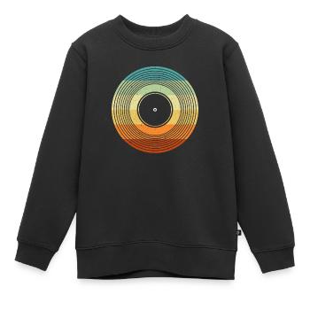Vinyl Record Album Classic Music Player Lover - Kinder Premium Organic Sweatshirt - Schwarz - Vorne - AI Model Kid Female (0cm)