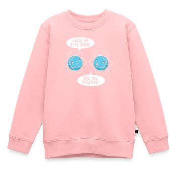 Ich habe ein Elektron verloren Bist du positive Wissenschaft - Kinder Premium Organic Sweatshirt - Rosa - Vorne - AI Model Kid Female (0cm)
