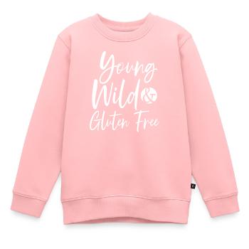 Junge wilde und glutenfreie Zöliakie - Kinder Premium Organic Sweatshirt - Rosa - Vorne - AI Model Kid Female (0cm)