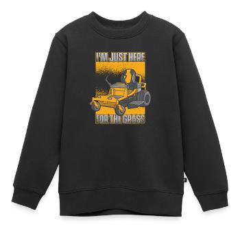 Tondeuse à gazon Tondeuse à gazon Jardin - Sweat Premium enfant bio - noir - Devant - AI Model Kid Female (0cm)