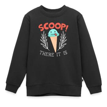 Schaufel dort ist es Eiscreme Eisbecher Gelato Dessert - Kinder Premium Organic Sweatshirt - Schwarz - Vorne - AI Model Kid Female (0cm)