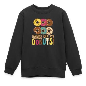Donut Donuts Candy Bagel - Sweat Premium enfant bio - noir - Devant - AI Model Kid Female (0cm)
