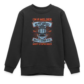 Soudeur Métallurgiste - Sweat Premium enfant bio - noir - Devant - AI Model Kid Female (0cm)