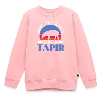 Save The Horse Ride Ein Tapir Wildlife Animal Tapir - Kinder Premium Organic Sweatshirt - Rosa - Vorne - AI Model Kid Female (0cm)