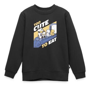 Vegetarian Vegan Veggie Vegetarian - Kids Premium Organic Sweatshirt - black - Front - AI Model Kid Female (0cm)