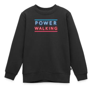 Power Walking Walker Cardio Übung Fitness - Kinder Premium Organic Sweatshirt - Schwarz - Vorne - AI Model Kid Female (0cm)