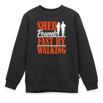 Verlieren Sie schnell Pfunde durch Walking Walker Cardio-Übung - Kinder Premium Organic Sweatshirt - Schwarz - Vorne - AI Model Kid Female (0cm)
