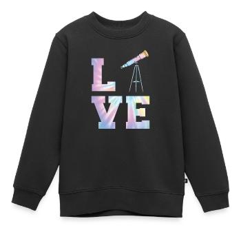 Teleskop Astronom Astronomie Konstellationen - Kinder Premium Organic Sweatshirt - Schwarz - Vorne - AI Model Kid Female (0cm)
