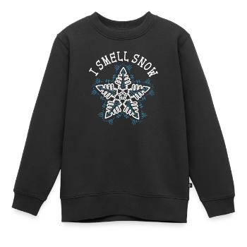 La neige doit aller sur la saison hivernale froide et enneigée - Sweat Premium enfant bio - noir - Devant - AI Model Kid Female (0cm)