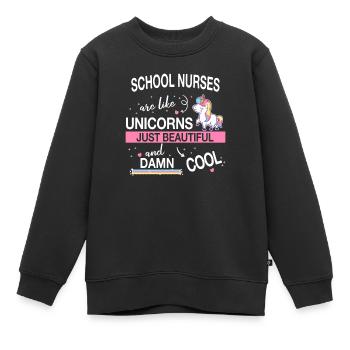 Schulkrankenschwester Gesundheitswesen Schulkranke - Kinder Premium Organic Sweatshirt - Schwarz - Vorne - AI Model Kid Female (0cm)