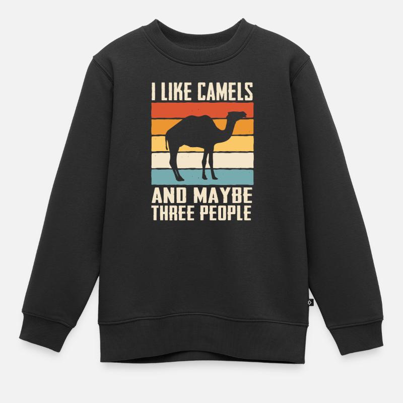 Kamel Wüste Kamele Ägypten - Kinder Premium Organic Sweatshirt - Schwarz