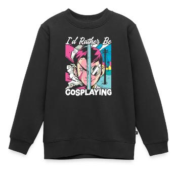 Je préfère être Cosplay Cosplayer Costume Cosplay - Sweat Premium enfant bio - noir - Devant - AI Model Kid Female (0cm)