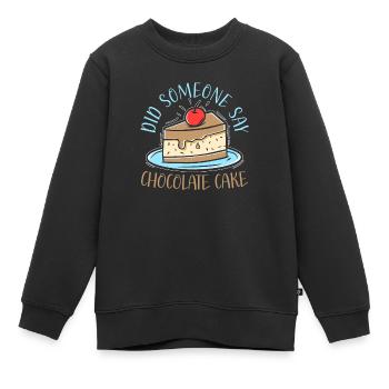 Quelqu’un a-t-il dit Gâteau au chocolat Boulanger Choco Saveur - Sweat Premium enfant bio - noir - Devant - AI Model Kid Female (0cm)