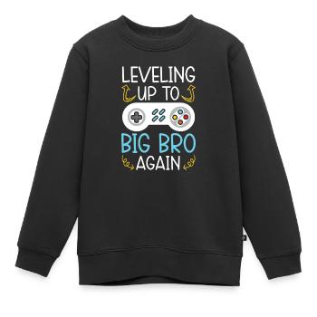 Aufstieg zu Big Bro Again Best Bro Ever - Kinder Premium Organic Sweatshirt - Schwarz - Vorne - AI Model Kid Female (0cm)
