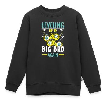 Aufstieg zu Big Bro Again Best Bro Ever - Kinder Premium Organic Sweatshirt - Schwarz - Vorne - AI Model Kid Female (0cm)
