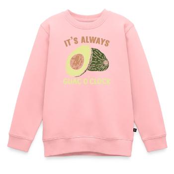 Es ist immer Guac O'clock Avocado Frucht Guacamole - Kinder Premium Organic Sweatshirt - Rosa - Vorne - AI Model Kid Female (0cm)