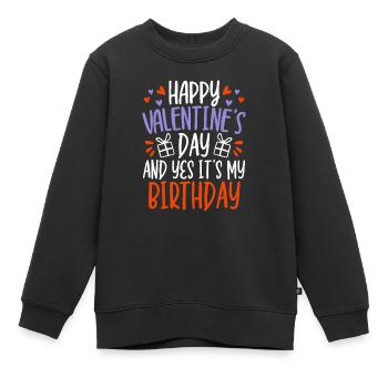 Valentinstag Herztag Amor Liebe Beziehung - Kinder Premium Organic Sweatshirt - Schwarz - Vorne - AI Model Kid Female (0cm)