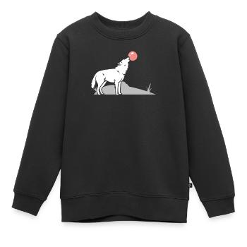 Wolf-Kaugummi-Liebhaber-Kaugummi-Gummi-Nahrung - Kinder Premium Organic Sweatshirt - Schwarz - Vorne - AI Model Kid Female (0cm)