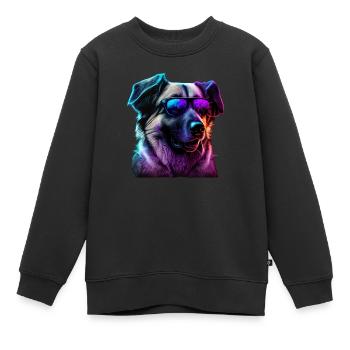Chien de berger anatolien Chiens Berger d’Anatolie - Sweat Premium enfant bio - noir - Devant - AI Model Kid Female (0cm)