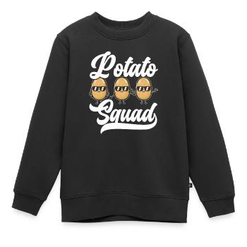 Équipe de pommes de terre Amateur de pommes de terre Français frites Pommes de terre - Sweat Premium enfant bio - noir - Devant - AI Model Kid Female (0cm)
