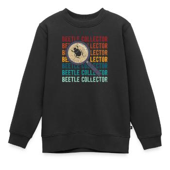 Entomologie des insectes Entomologiste Coléoptère Coléoptère - Sweat Premium enfant bio - noir - Devant - AI Model Kid Female (0cm)