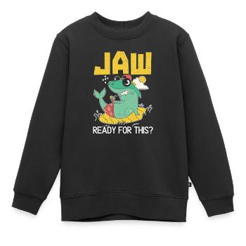 Jaw Ready For This Shark Lover Marine Biologist - Kids Premium Organic Sweatshirt - black - Front - AI Model Kid Female (0cm)