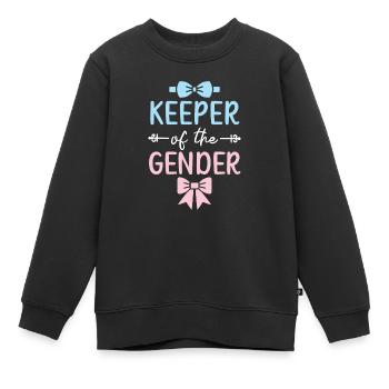 Keeper Of The Gender Schwangerschaft Gender Reveal - Kinder Premium Organic Sweatshirt - Schwarz - Vorne - AI Model Kid Female (0cm)