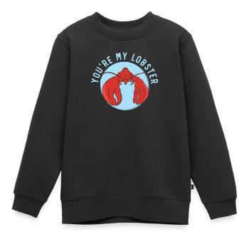 Tu es mon homard mangeur d’écrevisses Fruits de mer Homard - Sweat Premium enfant bio - noir - Devant - AI Model Kid Female (0cm)