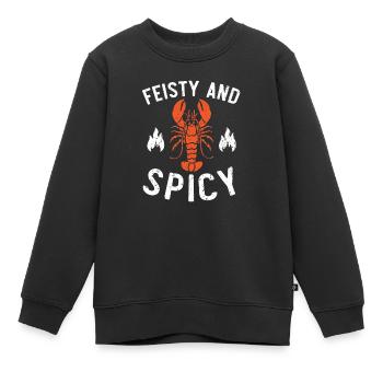 Mangeur d’écrevisses fougueux et épicé Fruits de mer Homard - Sweat Premium enfant bio - noir - Devant - AI Model Kid Female (0cm)