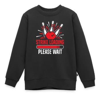 Strike Loading Bowling - Kids Premium Organic Sweatshirt - black - Front - AI Model Kid Female (0cm)