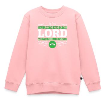 Christlich Gläubiger Religiöser Pastor Bibel - Kinder Premium Organic Sweatshirt - Rosa - Vorne - AI Model Kid Female (0cm)