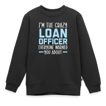 Agent de crédit Profession Agent de prêt de dettes - Sweat Premium enfant bio - noir - Devant - AI Model Kid Female (0cm)