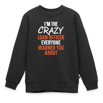 Agent de crédit Profession Agent de prêt de dettes - Sweat Premium enfant bio - noir - Devant - AI Model Kid Female (0cm)