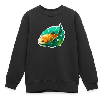 Carpe pour enfants - Sweat Premium enfant bio - noir - Devant - AI Model Kid Female (0cm)