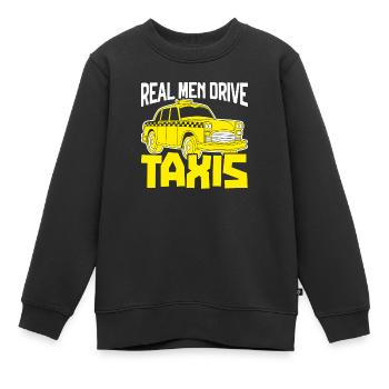 Echte Männer fahren Taxis Taxis Taxifahrer Taxifahrer Taxifahrer Taxifahrer - Kinder Premium Organic Sweatshirt - Schwarz - Vorne - AI Model Kid Female (0cm)