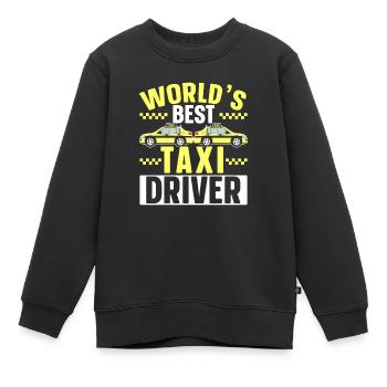 Der beste Taxifahrer der Welt Taxifahrer Taxifahrer Cabbie - Kinder Premium Organic Sweatshirt - Schwarz - Vorne - AI Model Kid Female (0cm)