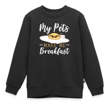 Hühnerzüchter Hühnerflüsterer Nutztier - Kinder Premium Organic Sweatshirt - Schwarz - Vorne - AI Model Kid Female (0cm)