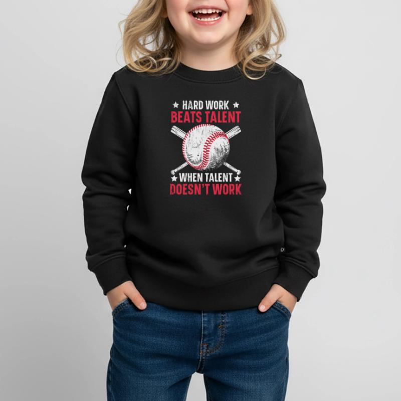 Hard Work Beats Talent When Talent Doesn't Work Kids Premium Organic Sweatshirt