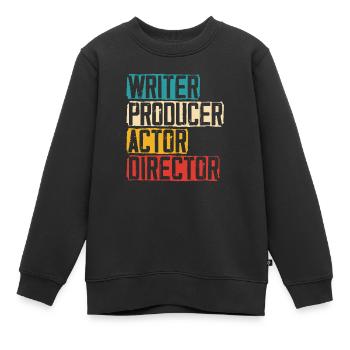 Drehbuchautor Produzent Schauspieler Regisseur Künstler Schauspielerin - Kinder Premium Organic Sweatshirt - Schwarz - Vorne - AI Model Kid Female (0cm)