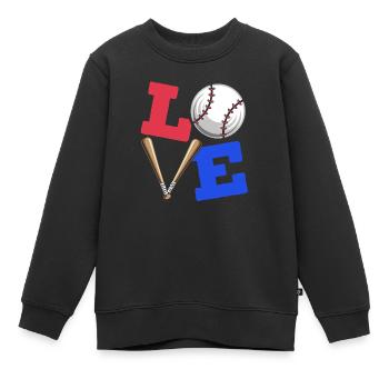 Amateur de baseball Joueur de baseball Entraîneur de baseball - Sweat Premium enfant bio - noir - Devant - AI Model Kid Female (0cm)