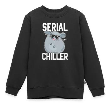 Refroidisseur en série Chinchilla Lover Rongeur Animal de compagnie - Sweat Premium enfant bio - noir - Devant - AI Model Kid Female (0cm)